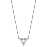 14K White Gold Lab Grown Diamond VS/SI+ G+ Triangle Necklace